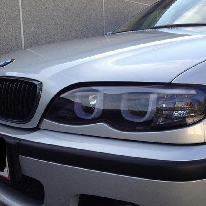 Spyder Black Projector LED 3DHalo Headlights for 20022005 E46 BMW 325i